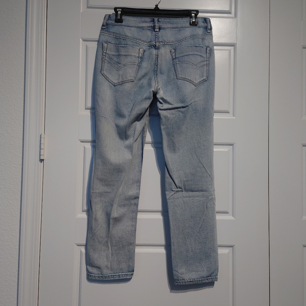 William Rast Blue Straight Leg Jeans with Artistic Details - Picture 2 of 7
